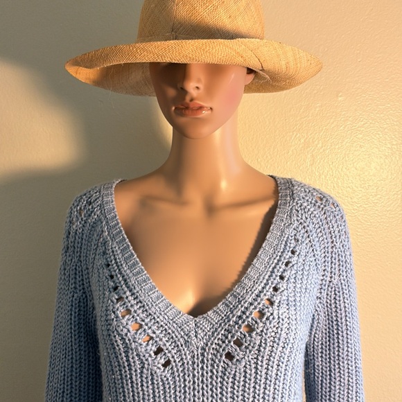 Calypso St Barth light Blue 100% wool sweater Small - Picture 2 of 7